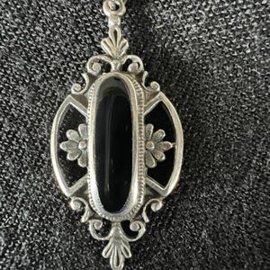 Silver and Black Pendant